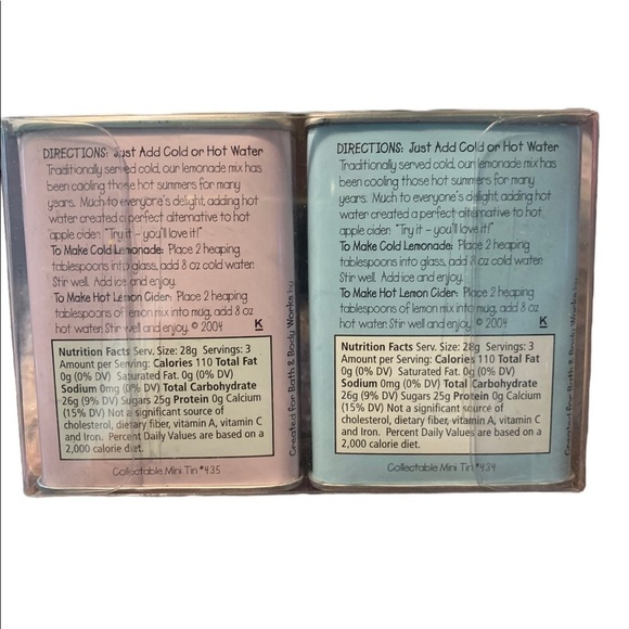 HTF Bath & Body Works Collectible Lemonade Mix Tins – 2004 – New – 3 oz Each - Picture 5 of 5